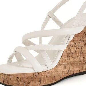 White Wedge Heels-Like new-Only Worn once